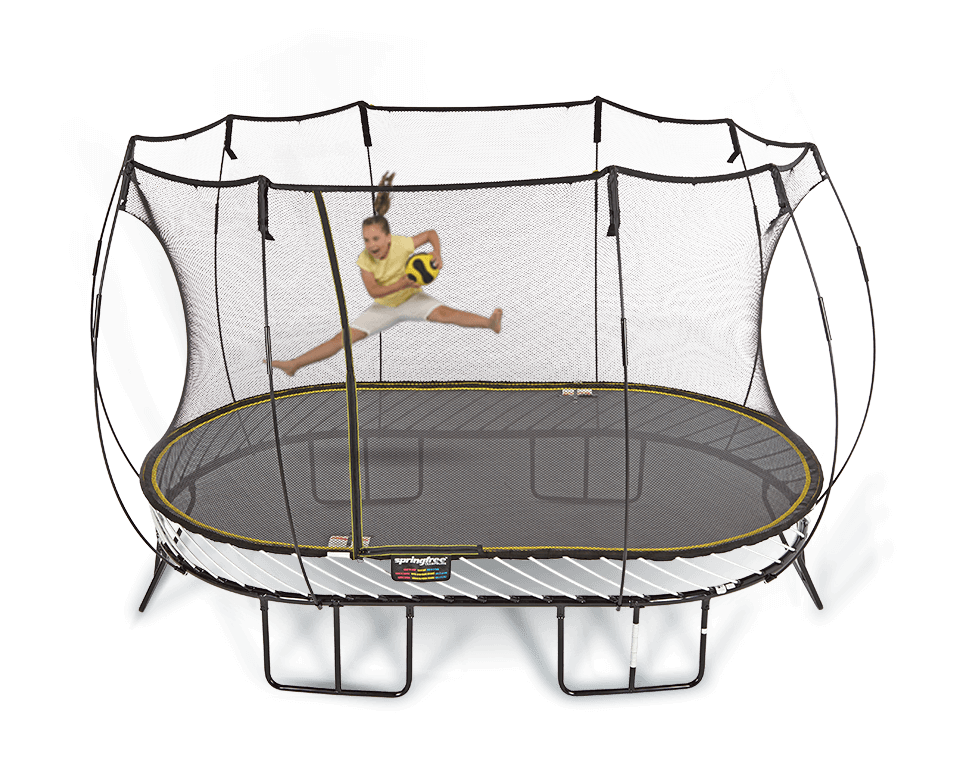 Large Oval TRAMPOLINE – Backyard Specialists - Main Image